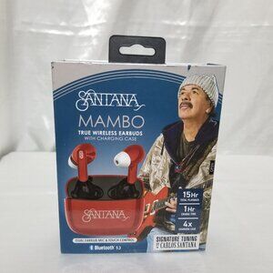 Santana Mambo True Wireless Earbuds with Charging Case Red Brand New Never used